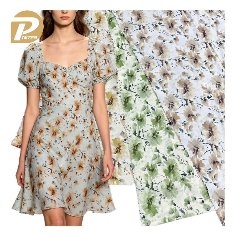 2026 New Design Woven Digital Printing Eco-Friendly Soft 100% Rayon Fabric for Women Dresses Skirts & Sleepwear