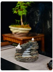 Encensoir de parfum en résine Décoration de montagne Encensoir en résine Porte-encens à refoulement Cascade Brûleur d'encens Ornement d'aromathérapie - Product Image 5