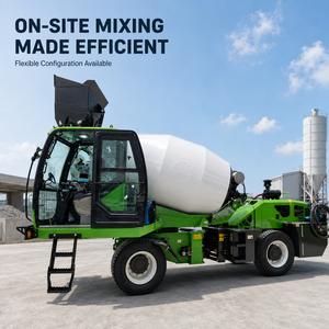 Bétonnière autochargeante avec benne de chargement, camion bétonnière mobile pour chantier de construction - Product Image 1