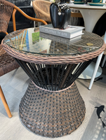 Ensemble de table et chaises de jardin en rotin de luxe léger, résistant à l'eau et aux intempéries, pour terrasse, balcon, cour