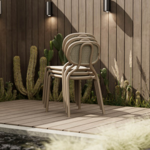 Silla de Comedor Apilable de Plástico Contemporánea Tilia para Gimnasio, Taller, Hogar y Bar - Product Image 5