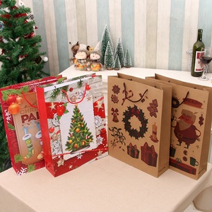 Venta al <span class=keywords><strong>por</strong></span> <span class=keywords><strong>mayor</strong></span> Festival Feliz <span class=keywords><strong>Navidad</strong></span> personalizado compras impresas bolsa <span class=keywords><strong>de</strong></span> <span class=keywords><strong>regalo</strong></span> Kraft Natural reciclado embalaje bolsa <span class=keywords><strong>de</strong></span> papel para <span class=keywords><strong>regalo</strong></span> - Product Image 1