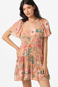 Layken Camella Casia; Vestido Corto Con Estampado De Flores Transpirable Ecológico Poliéster/Algodón Casual Verano - Product Image 3