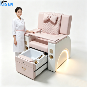Sillón de Manicura de Cuero Sintético Negro para Salón de Belleza, Silla de Masaje Eléctrica sin Tuberías, Silla de Manicura Simple para Pedicura - Product Image 2