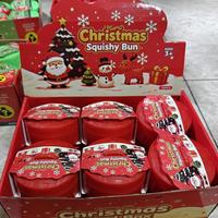 Offre Spéciale – Jouet Squishy en forme de Boulette de Renne de Noël de 8,5 cm avec Paillettes – Boîte Mystère – Jouet Anti-Stress Doux à Presser en TPR – Jouet Fidget en Forme de Boulette