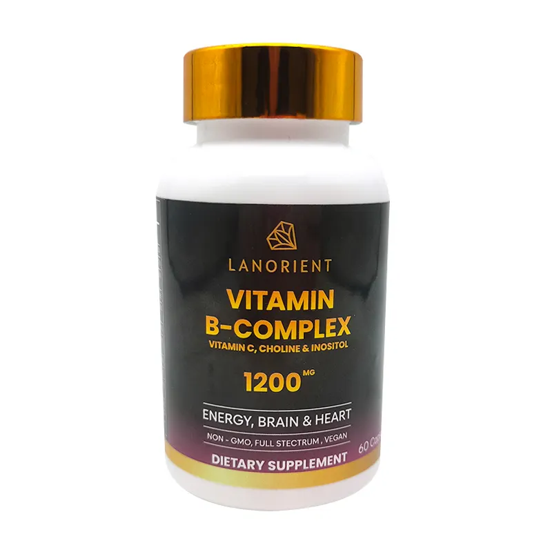 OEM Vitamin B Complex Capsules 1200MG Vegan Daily Supplement Folic Acid & Biotin Vitamin supplements