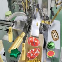 Machine d'emballage de confiseries au chocolat de formes variées, entièrement automatisée, à fonctionnement rapide et personnalisable
