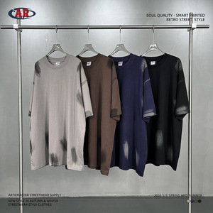 T-shirt rétro de style américain <span class=keywords><strong>Bauhaus</strong></span> imprimé, ample, à manches courtes, en pur coton, résistant aux UV, respirant, style streetwear pour hommes et femmes - Product Image 3