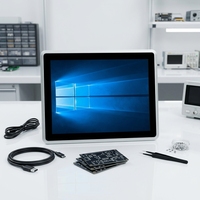 PC Panel Industri 15 Inci J1900 I5 Layar Sentuh Resistif Komputer Tertanam Tanpa Kipas 2COM RS485 untuk Otomasi
