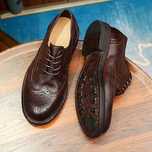Leather Men Soft Casual Oxford <b>Flat</b> Shoes with Laces Suitable for Business Formal Wear and Versatile for Various Occasions - Product Image 1