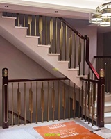CAROLA Poteau d'escalier moderne en laiton de haute qualité, décoratif pour villa/terrasse, balustrade, main courante, bronze/noir/or K
