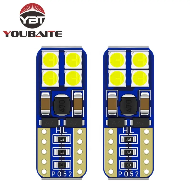 T10 hai mặt rộng ánh sáng giấy phép Tấm Đèn 3030 LED 8smd CANBUS lỗi giấy phép Tấm Đèn không phân cực