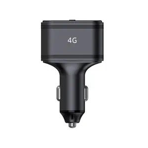 USB Type-c 포트 도난 방지 실시간 추적 차량 SOS 스파이 숨겨진 장치 담배 라이터 4G 추적기 자동차 충전기 GPS 블랙