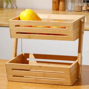 Factory Direct Bamboo High Quality Double-tiered Bamboo Spice Rack Organizer - Product Image 3