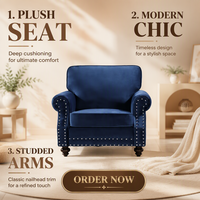 MORE DESIGN Mobilier de maison moderne, fauteuil inclinable en tissu pour hôtel et balcon, fauteuil de détente en velours pour salon