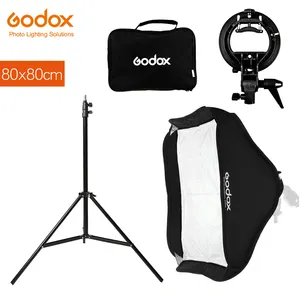 Godox 80x80 см 31in вспышка Speedlite софтбокс Тип S кронштейн со световой подставкой для камеры Освещение для фотосъемки комплект софтбоксов