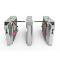 Tourniquet trépied à 3 bras en acier inoxydable avec lecteur RFID et reconnaissance faciale anti-écrêtlement pour gymnases et musées
