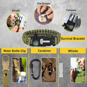 Kit de survie et d'outils de sécurité pour le camping 35 en 1, idéal pour la pêche en eau sauvage, les aventures en plein air, les situations d'urgence, cadeau de Noë<span class=keywords><strong>l</strong></span> pour homme - Product Image 4
