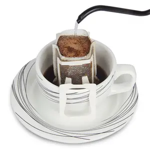 Wholesale einweg tragbare leere kaffee filter drip tasche hängen ohr kaffee filter tasche