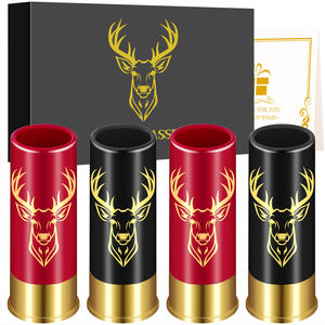 Vasos de Chupito Personalizados con Forma de Cartucho de Escopeta Calibre 12, Mini Vasos de Whisky con Forma de Bala, Plástico PP, para Fiestas y Celebraciones, Hecho en Vietnam - Product Image 1