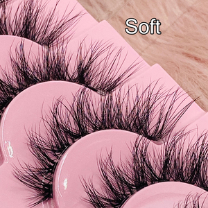 Paquete de 10 Pares de Pestañas Postizas 3D de Mink Sintético, Ultra Suaves, Naturales, Efecto Ojo de Gato, Pestañas Postizas, 10 Pares - Product Image 3