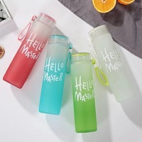 Neuerscheinung 450ml Mattglas-Wasserflasche Farbverlauf Siebdruck Schraubverschluss JIREH Marke Anpassbares Logo für