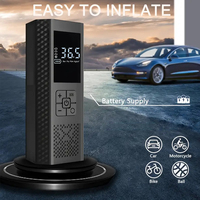 Compresseur d'air portable numérique ABS 150 psi ODM/OEM avec affichage pour pneus de voiture, moto, vélo, gonfleur et lumière d'urgence pour la pression des pneus