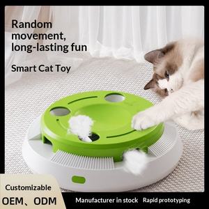 Jouet interactif automatique pour chat avec roue tournante et baguette de stimulation, jouet d'exercice durable en ABS pour chats d'intérieur - Product Image 2