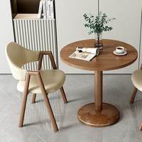 Table de conférence moderne de luxe, design simple et personnalisé, en bois massif, écologique, durable, petite table à manger, ensemble de chaises pour 2 personnes