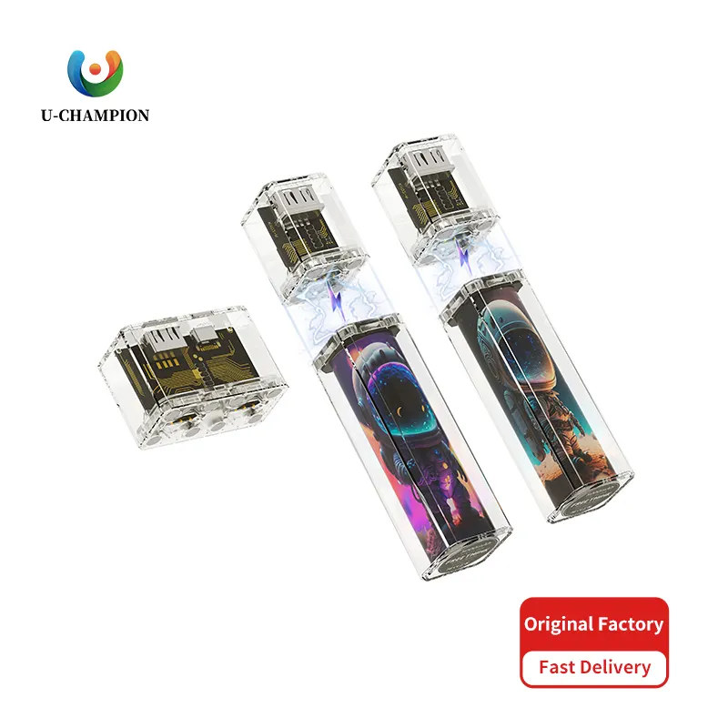 Latest Design 22.5W 10000mAh Transparent magnetic modular mobile power bank Back-up charging device