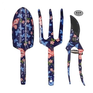 Herramientas de jardín de flores de alta calidad, 3 juegos de estampados coloridos que incluyen pala, rastrillo y tijeras - Product Image 4