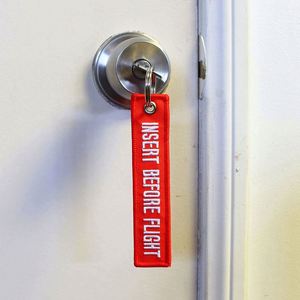 Custom Classic Men Women <b>Car</b> <b>Key</b> <b>Ring</b> Name Text Tag Woven Embroidery Keychain - Product Image 5