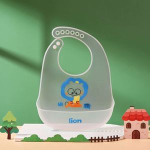 Baberos de Bebé de Alta Calidad al por Mayor, Impermeables, con Herramientas de Cubiertos, Baberos para Niños Pequeños con Soporte de Cartón Libre de BPA, Baberos de Silicona Reutilizables - Product Image 6