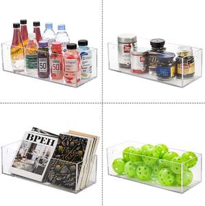 2 علبة أكريليك شفافة مستطيله <span class=keywords><strong>DVD</strong></span>/CD مع مقابض حاوية تخزين قابلة للتكديس صندوق منظم رف - Product Image 6