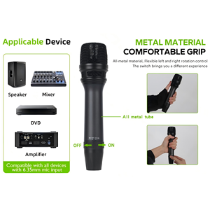 Microphone dynamique filaire supercardioïde portable en métal de haute qualité pour conférence, gaming, mixeur audio XLR, haut-parleur et chant à domicile - Product Image 2