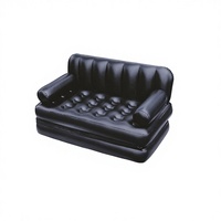 75054 Canapé gonflable double en PVC 5-en-1 pour l'extérieur, la randonnée, le camping, le salon, la chambre, avec pompe