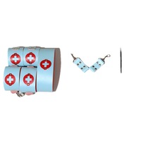 Jiuai Ensemble d'infirmière sexy de huit pièces pour adultes pour le sexe alternatif des hommes et des femmes comprend des uniformes Bondage Gear Sm Products