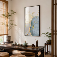 Peinture d'art en porcelaine de cristal personnalisée style complet, œuvre abstraite forestière, décor mural diamant scintillant, peinture en cristal