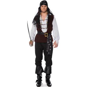 Costume d'Halloween pour adulte, Buccaneer, aventurier des grands fonds marins, costume de capitaine des Caraïbes, pirate Jack, costume de cosplay - Product Image 3