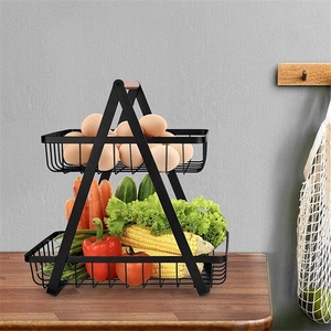 2-story Modern Kitchen Countertop Towel <b>Rack</b> Stainless Steel Plate <b>Rack</b> Waterproof Black - Product Image 2