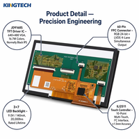 Kingtech 5,7 Zoll 640x480 Multi-Point-Panel LVDS RGB-Schnittstelle 500 Nits Industrielles TFT-LCD Kapazitives Touchscreen-Modul