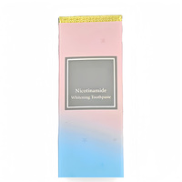Dentifrice blanchissant en gros à la niacinamide, élimination profonde des taches, sans fluor, gel blanchissant pour les dents, parfum pêche menthe
