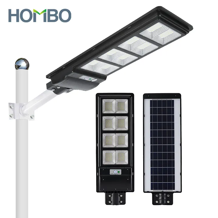 HOMBO Hot Sale Integrated Remote Control Outdoor 50W 100 200 300 W All In One LED Solar Street light