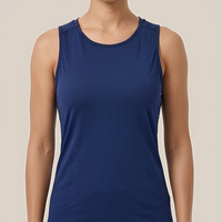 Rompi Olahraga Tanpa Lengan Ukuran Besar Wanita Dr. Hong - Tank Top Yoga Cepat Kering Bahan Spandex/Polyester Bernapas Sablon Sutra