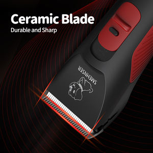 カスタムロゴ高速USB充電式ペットヘアトリマー低ノイズコードレス犬猫グルーマープロセラミックABS漫画 - Product Image 5