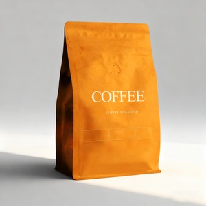 Bolsas Biodegradables Reutilizables Impresas Personalizadas de 4 Oz 1 kg, Bolsas de Fondo Plano para Empacar Granos de Café con Válvula y Cierre - Product Image 4