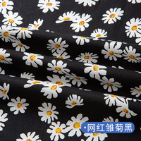 Großhandel Ohne Mindestbestellmenge Organischer Gewebter Blumenmuster-Druck 100% Baumwolle 40s Popelin-Stoff für Kleider und Hemden für Mädchen und Frauen