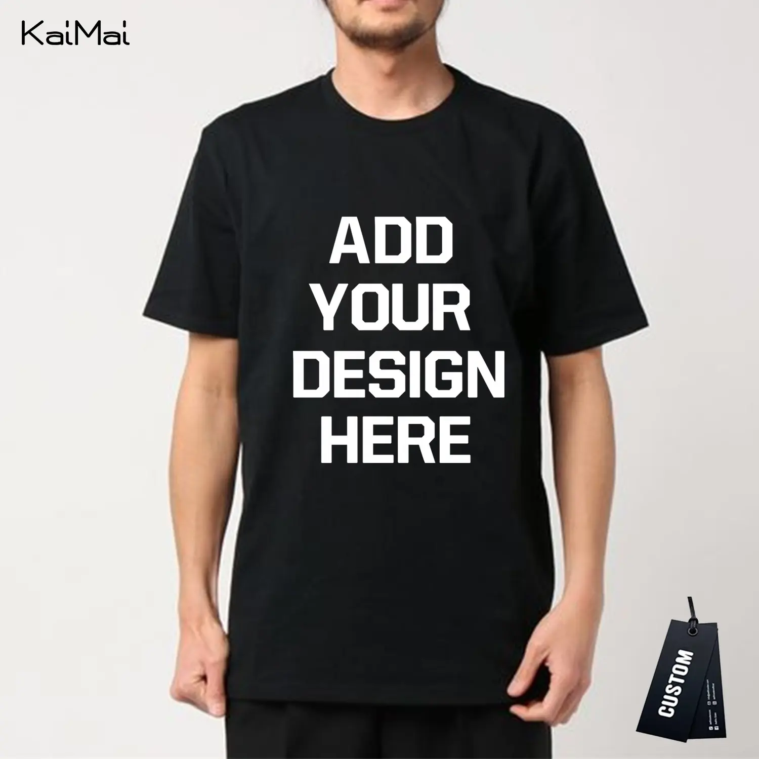 100% Cotton Regular Fit Unisex Classic T Shirt DTG Screen Printing Logo Graphic Tee Custom T-shirt With Your Own Design