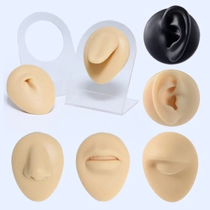 Modèle <span class=keywords><strong>en</strong></span> silicone tatouage perforation pratique simulation d'une partie du corps humain affichage oreille nez lèvre nombril modèle de <span class=keywords><strong>piercing</strong></span> - Product Image 1