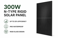 Panneau solaire rigide JNH 300W de type N, module en verre noir à 25% d'efficacité, 53V pour système de camping-car, marine et domestique